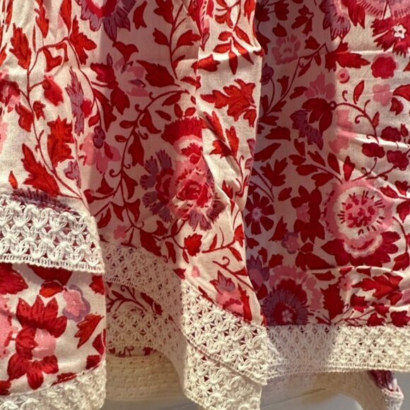 Floral Red and Pink Mini Dress - Picture 4 of 9